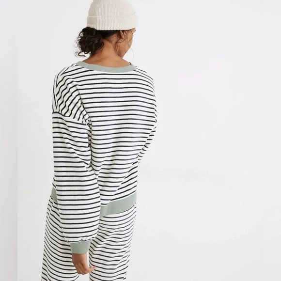 Madewell Black and White Striped Sweatshirt - Picture 14 of 15